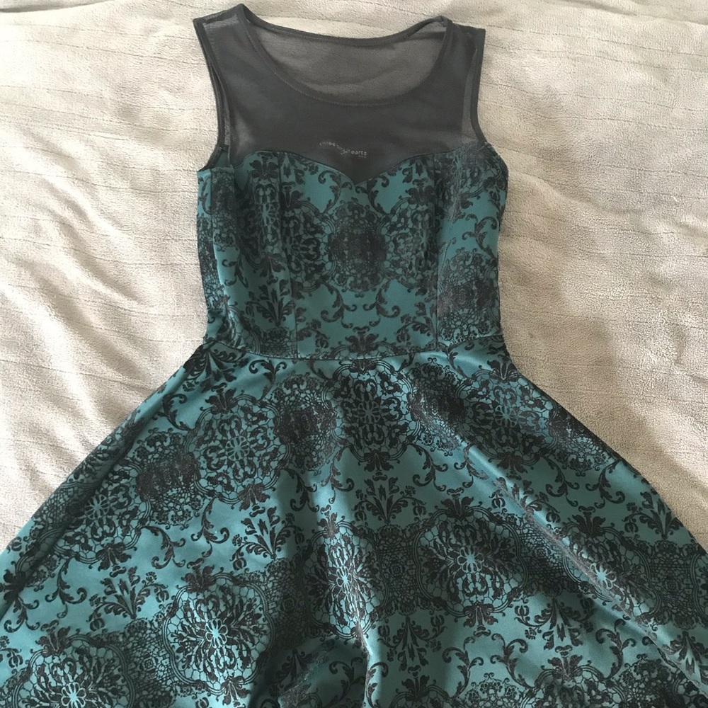 blue lace fancy dress